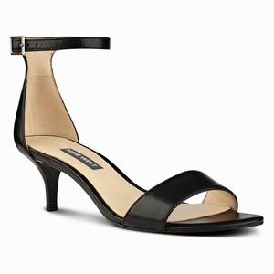 Nine West Leisa Ankle Strap Heeled Sandals - Black - Ireland (GN4150732)